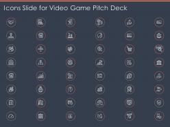 Icons slide for video game pitch deck