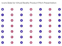 Icons slide for virtual reality product pitch presentation ppt infographics