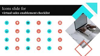 Icons Slide For Virtual Sales Enablement Checklist Ppt Powerpoint Presentation File Aids