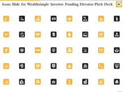 Icons slide for wealthsimple investor funding elevator pitch deck