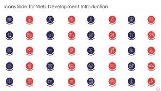Icons Slide For Web Development Introduction