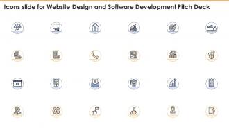 Icons Slide For Website Design And Software Development Pitch Deck