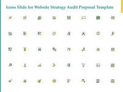 Icons slide for website strategy audit proposal template ppt powerpoint topics