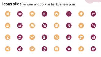 Icons Slide For Wine And Cocktail Bar Business Plan BP SS