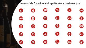 Icons Slide For Wine And Spirits Store Business Plan BP SS