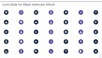 Icons Slide For Wiper Malware Attack Ppt Styles Background