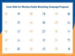 Icons slide for wireless radio marketing campaign proposal ppt file elements