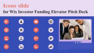 Icons Slide For Wix Investor Funding Elevator Pitch Deck