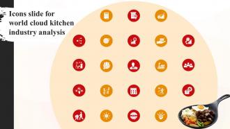 Icons Slide For World Cloud Kitchen Industry Analysis