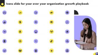 Icons Slide For Year Over Year Organization Growth Playbook