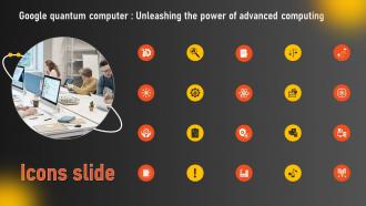 Icons Slide Google Quantum Computer Unleashing The Power Of Advanced Computing AI SS