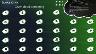 Icons Slide Green Cloud Computing V2 Ppt Infographics Slide Download