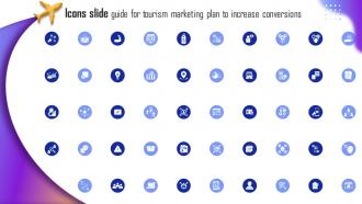 Icons Slide Guide For Tourism Marketing Plan To Increase Conversions MKT SS V