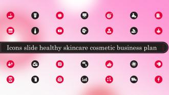 Icons Slide Healthy Skincare Cosmetic Business Plan Ppt Icon Graphic Tips BP SS