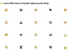 Icons Slide How To Handle Cybersecurity Risks Ppt Presentation Show