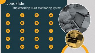 Icons Slide Implementing Asset Monitoring System