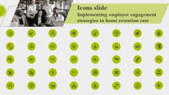 Icons Slide Implementing Employee Engagement Strategies To Boost Retention Rate