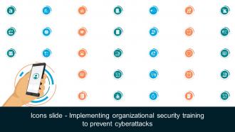 Icons Slide Implementing Organizational Security Training To Prevent Cyberattacks