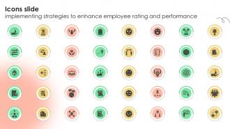Icons Slide Implementing Strategies To Enhance Employee Rating And Performance Strategy SS