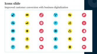 Icons Slide Improved Customer Conversion With Business Digitalization