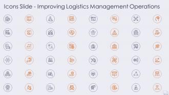 Icons slide improving logistics management operations