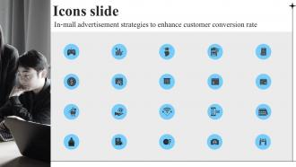 Icons Slide In Mall Advertisement Strategies To Enhance Customer Conversion Rate MKT SS V