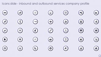 Icons Slide Inbound And Outbound Services Company Profile