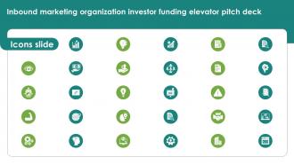 Icons Slide Inbound Marketing Organization Investor Funding Elevator Pitch Deck