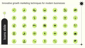 Icons Slide Innovative Growth Marketing Techniques For Modern Businesses MKT SS