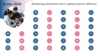 Icons Slide Introducing Automation Tools To Optimize Introducing Automation Tools