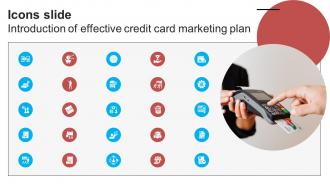 Icons Slide Introduction Of Effective Credit Card Marketing Plan Strategy SS V