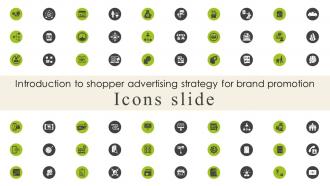 Icons Slide Introduction To Shopper Advertising Strategy For Brand Promotion MKT SS V