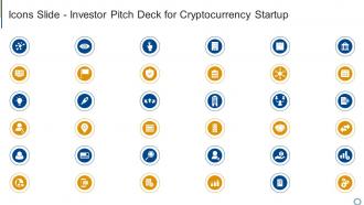 Icons Slide Investor Pitch Deck For Cryptocurrency Startup