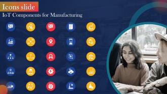 Icons Slide IoT Components For Manufacturing