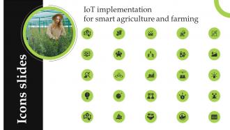 Icons Slide Iot Implementation For Smart Agriculture And Farming