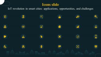 Icons Slide IoT Revolution In Smart Cities Applications Opportunities And Challenges IoT SS
