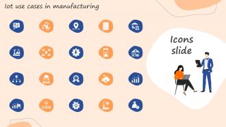 Icons Slide IOT Use Cases In Manufacturing Ppt Powerpoint Presentation Gallery Graphics Example