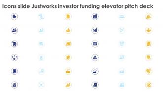 Icons Slide Justworks Investor Funding Elevator Pitch Deck