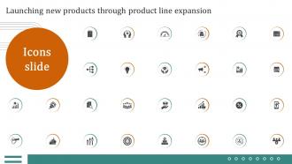 Icons Slide Launching New Products Through Product Line Expansion