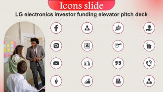 Icons Slide LG Electronics Investor Funding Elevator Pitch Deck