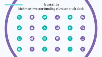 Icons Slide Mahmee Investor Funding Elevator Pitch Deck