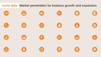 Icons Slide Market Penetration For Business Growth And Expansion Strategy SS V