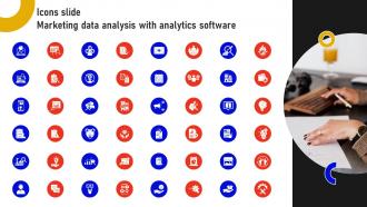 Icons Slide Marketing Data Analysis With Analytics Software MKT SS V