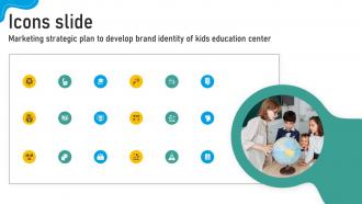 Icons Slide Marketing Strategic Plan To Develop Brand Identity Of Kids Education Center Strategy SS V
