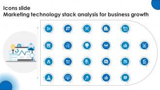 Icons Slide Marketing Technology Stack Analysis For Business Growth