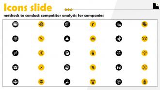 Icons Slide Methods To Conduct Competitor Analysis For Companies MKT SS V