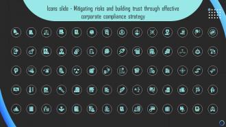 Icons Slide Mitigating Risks And Building Trust Through Effective Corporate Compliance Strategy Strategy SS