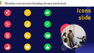 Icons Slide Monday Com Investor Funding Elevator Pitch Deck