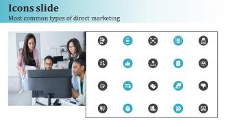 Icons Slide Most Common Types Of Direct Marketing MKT SS V