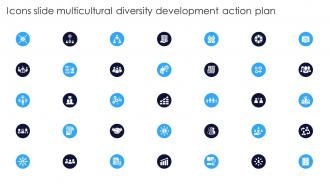 Icons Slide Multicultural Diversity Development Action Plan Ppt Professional